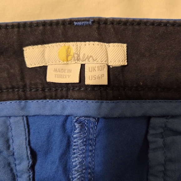 Boden Blue Seamed Cropped Wide Leg Pants 6 - Picture 3 of 4